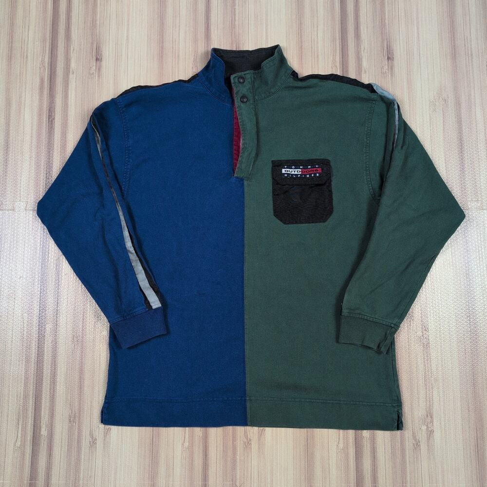Vintage Tommy Hilfiger Outdoors Rugby Color block Sport Polo Stadium Expedition